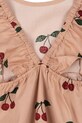 Konges Sløjd body bawełniane niemowlęce VERBENA ROMPER GOTS różowy KS102299
