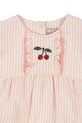 Ολόσωμη φόρμα μωρού Konges Sløjd ELLIE FRILL ROMPER GOTS KS103066 ροζ