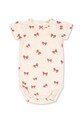 Konges Sløjd body bawełniane niemowlęce MINNIE PUFF SLEEVE BODY GOTS Produkt niemowlęcy beżowy KS103148