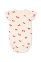 Konges Sløjd body bawełniane niemowlęce MINNIE PUFF SLEEVE BODY GOTS KS103148 beżowy SS25
