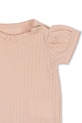 Dziewczynka Konges Sløjd body bawełniane niemowlęce MINNIE PUFF SLEEVE BODY GOTS KS103148 różowy