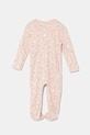 United Colors of Benetton śpioszki bawełniane niemowlęce 3PWB0T02D.W.Seasonal różowy SS25