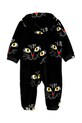 Дитячі бавовняні повзунки Mini Rodini Cat face 2374012199 чорний SS25