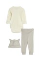 Mini Rodini komplet niemowlęcy Mini Rodini Cats 2514010611 beżowy SS25