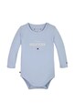 Дитяче бавовняне боді Tommy Hilfiger блакитний KN0KN01974.PPYA