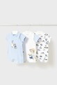 Комбінезон для немовлят Mayoral Newborn 3-pack Для немовлят блакитний 1798.1R.Newborn.PPYH