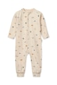 Liewood salopetă din bumbac pentru bebeluși Birk Printed Pyjamas Jumpsuit Produs pentru bebe bej LW19856