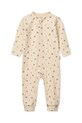 Liewood salopetă din bumbac pentru bebeluși Birk Printed Pyjamas Jumpsuit LW19856 bej SS25
