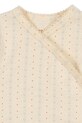 Băieți Konges Sløjd body bebe BASIC LS NEWBORN BODY GOTS KS102243 bej