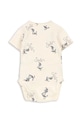 Konges Sløjd body niemowlęce BASIC SS NEWBORN BODY GOTS KS103398 beżowy SS25