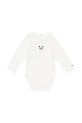 Donsje body din bumbac pentru bebelusi Davo Bodysuit Panda 3030107 alb SS25