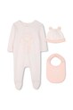 Дитячі бавовняні повзунки Kenzo Kids рожевий K60866