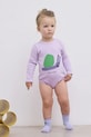 Body pre bábätká Bobo Choses Funny Snail Pre bábätká fialová 125AB114