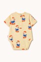 Chłopiec Tinycottons body bawełniane niemowlęce READERS BODY SS25.008 beżowy