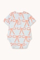 Tinycottons body bawełniane niemowlęce BOWS BODY SS25.028 niebieski SS25