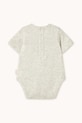Детское боди из хлопка Tinycottons TINY LEAGUE GRAPHIC BODY SS25.084 серый SS25