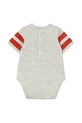 Deklice Bombažen body za dojenčka Tinycottons STRIPES LOGO BODY SS25.146 siva