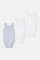United Colors of Benetton body bawełniane niemowlęce 3-pack Produkt niemowlęcy niebieski 3GI70B136.W.Reprop.PPYA