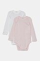 Bombažen body za dojenčka United Colors of Benetton 3-pack Izdelek za dojenčke roza 3GI70B089.W.Reprop.PPYA