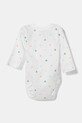 Bombažen body za dojenčka United Colors of Benetton 2-pack 3PWB0B00U.W.Seasonal bela SS25