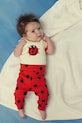 Mini Rodini body bawełniane niemowlęce Ladybugs 2524011311 beżowy