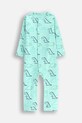 Coccodrillo salopetă din bumbac pentru bebeluși turcoaz WC5404203PJS