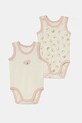 United Colors of Benetton body din bumbac pentru bebelusi 2-pack Produs pentru bebe bej 3GI70B00Y.W.Seasonal