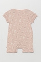 Бавовняний ромпер для немовлят United Colors of Benetton 3PWB0T02E.W.Seasonal рожевий SS25