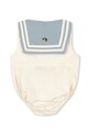 Konges Sløjd body din bumbac pentru bebelusi CELEBRATION SAILOR ROMPER GOTS KS103575 bej SS25