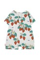 Tinycottons rampers bawełniany niemowlęcy STRAWBERRIES ONE-PIECE SS25.005 beżowy SS25