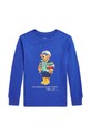 Polo Ralph Lauren longsleeve din bumbac pentru copii print albastru 322883620012