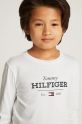 Детска блуза с дълги ръкави Tommy Hilfiger памук бял KB0KB09633.98.122.PPYA