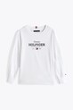 Хлопковый детский лонгслив Tommy Hilfiger KB0KB09633.128.176.PPYA белый SS25