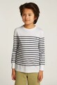 Tommy Hilfiger longsleeve din bumbac pentru copii cu modele alb KS0KS00540.PPYA
