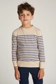 Tommy Hilfiger longsleeve din bumbac pentru copii cu modele bej KS0KS00540.PPYA