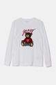 Guess longsleeve bawełniany dziecięcy aplikacja biały L5RI32.K8HM4.PPYA
