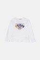 Guess longsleeve bawełniany dziecięcy nadruk biały N5RI01.K8HM4.PPYA