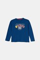Guess longsleeve bawełniany dziecięcy nadruk niebieski N5RI01.K8HM4.PPYA