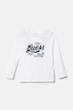 Guess longsleeve bawełniany dziecięcy nadruk biały N5RI17.K8HM4.PPYA