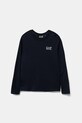 EA7 Emporio Armani longsleeve din bumbac pentru copii print bleumarin 7B000021.AF10378