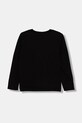 Detská bavlnená košeľa s dlhým rukávom EA7 Emporio Armani 7B000021.AF10378 čierna AW25