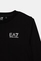 Chlapec Detská bavlnená košeľa s dlhým rukávom EA7 Emporio Armani 7B000021.AF10378 čierna