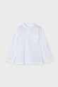 Mayoral longsleeve din bumbac pentru copii 3111.5C.Mini.PPYA alb SS25