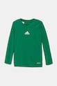 Otroška dolga majica adidas Performance Potisk zelena GN7515