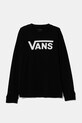 Vans longsleeve din bumbac pentru copii CLASSIC print negru VN000XOIBLK1