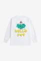 Băieți Bobo Choses longsleeve din bumbac pentru copii Hello Joy 125AC001 alb