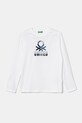 Detská bavlnená košeľa s dlhým rukávom United Colors of Benetton bavlna biela 3I1XC10N5.G.Seasonal