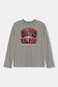 United Colors of Benetton longsleeve din bumbac pentru copii print gri 3I1XC10N5.G.Seasonal