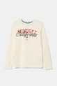 Дитячий бавовняний лонгслів United Colors of Benetton бавовна бежевий 35RYC10O9.G.Seasonal
