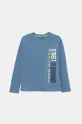 United Colors of Benetton longsleeve bawełniany dziecięcy nadruk niebieski 35RYC10O9.G.Seasonal